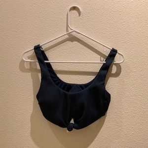 Hollister Knotted Ribbed Bikini Top